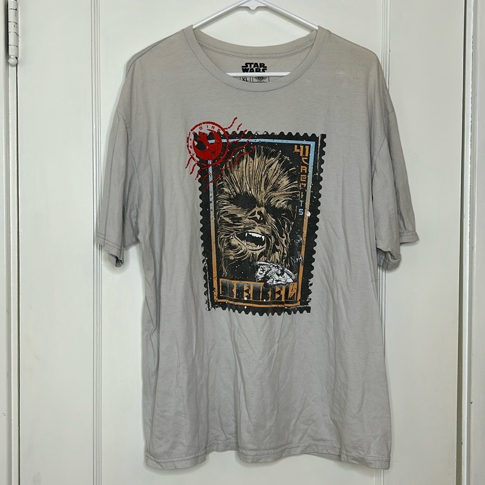 Star Wars Men’s Wookiee Chewbacca Stamp Print T-Shirt